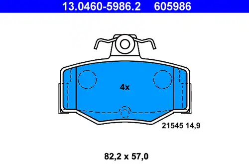 накладки ATE 13.0460-5986.2