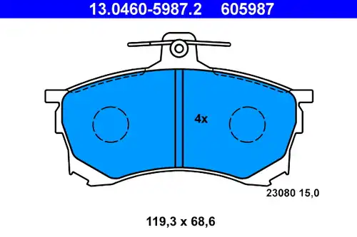 накладки ATE 13.0460-5987.2