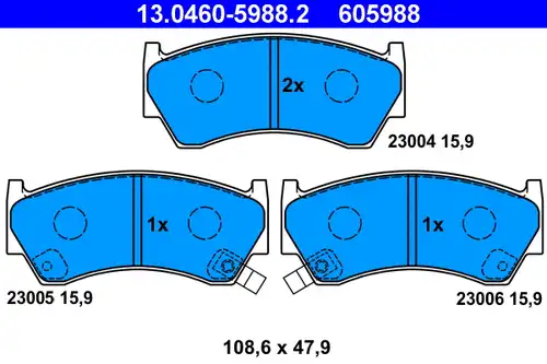 накладки ATE 13.0460-5988.2