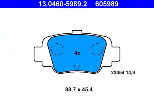 накладки ATE 13.0460-5989.2