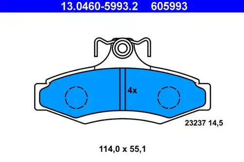 накладки ATE 13.0460-5993.2