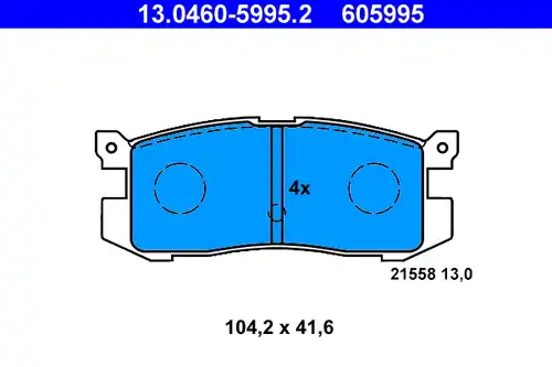 накладки ATE 13.0460-5995.2