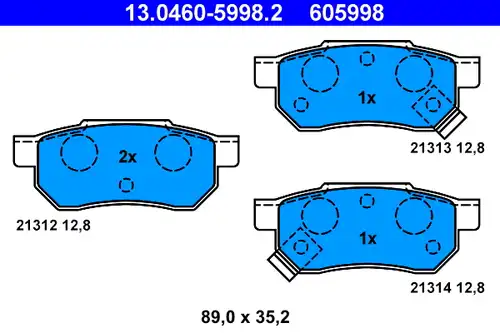 накладки ATE 13.0460-5998.2