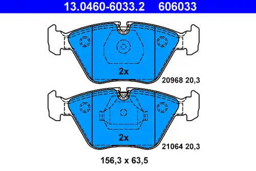 накладки ATE 13.0460-6033.2