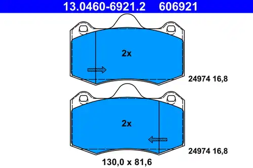 накладки ATE 13.0460-6921.2