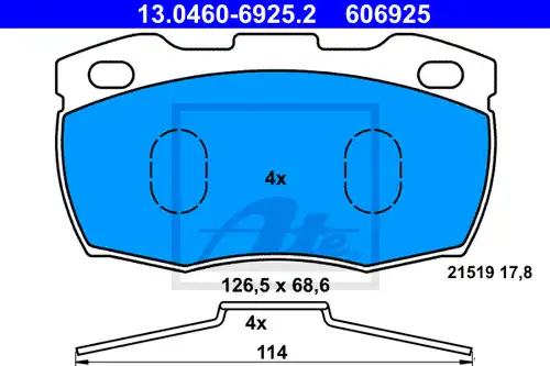 накладки ATE 13.0460-6925.2