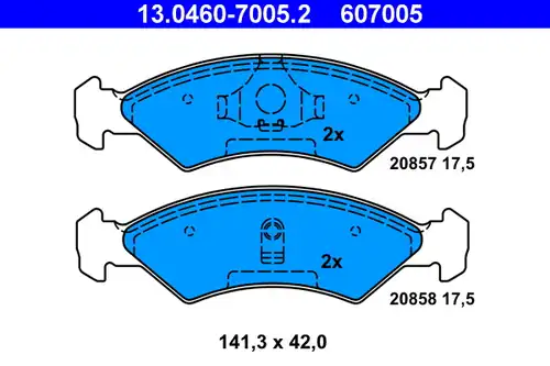 накладки ATE 13.0460-7005.2