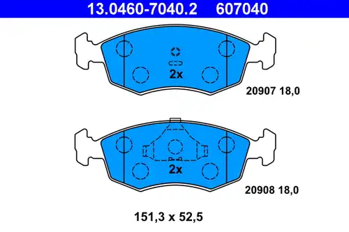 накладки ATE 13.0460-7040.2