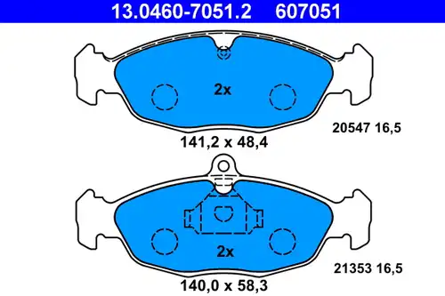 накладки ATE 13.0460-7051.2