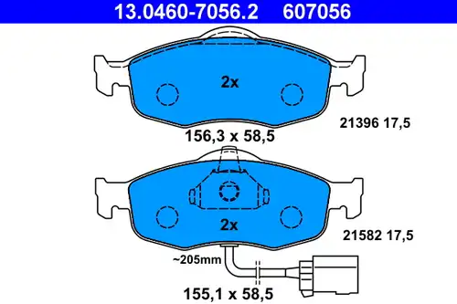 накладки ATE 13.0460-7056.2