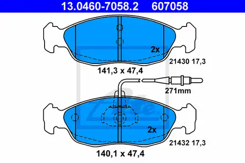 накладки ATE 13.0460-7058.2