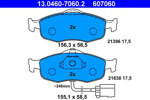 накладки ATE 13.0460-7060.2