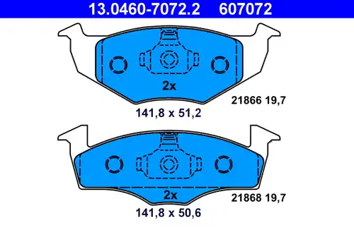 накладки ATE 13.0460-7072.2