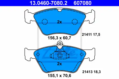 накладки ATE 13.0460-7080.2