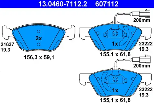 накладки ATE 13.0460-7112.2