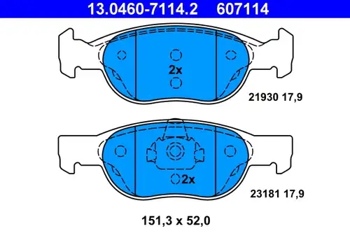 накладки ATE 13.0460-7114.2