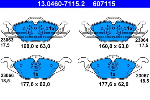 накладки ATE 13.0460-7115.2