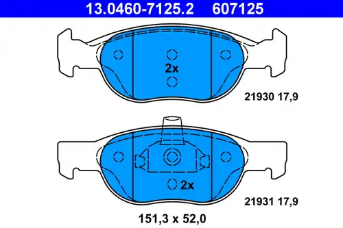 накладки ATE 13.0460-7125.2