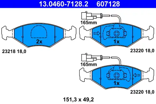 накладки ATE 13.0460-7128.2