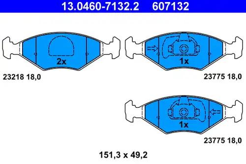 накладки ATE 13.0460-7132.2