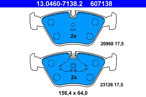 накладки ATE 13.0460-7138.2