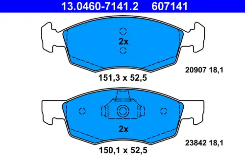 накладки ATE 13.0460-7141.2