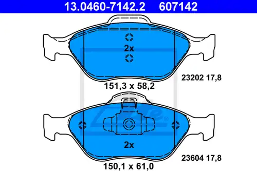 накладки ATE 13.0460-7142.2