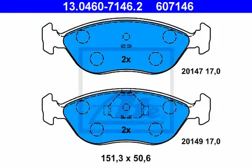 накладки ATE 13.0460-7146.2