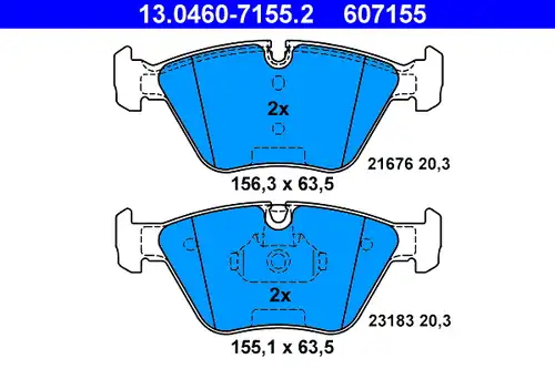 накладки ATE 13.0460-7155.2