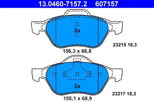 накладки ATE 13.0460-7157.2