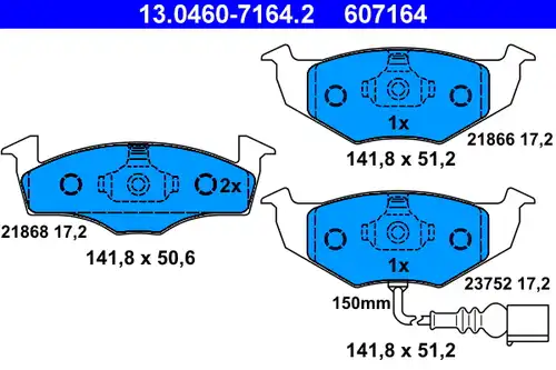 накладки ATE 13.0460-7164.2