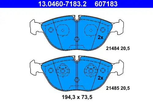 накладки ATE 13.0460-7183.2