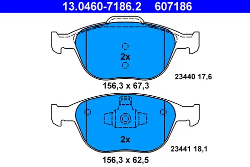 накладки ATE 13.0460-7186.2