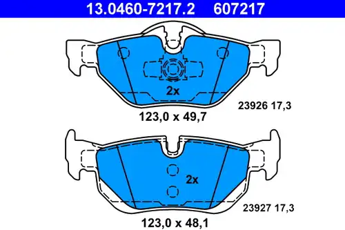 накладки ATE 13.0460-7217.2