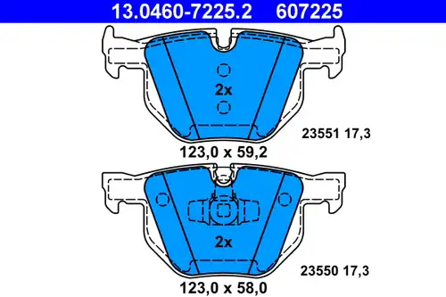 накладки ATE 13.0460-7225.2