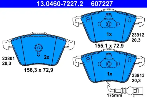 накладки ATE 13.0460-7227.2