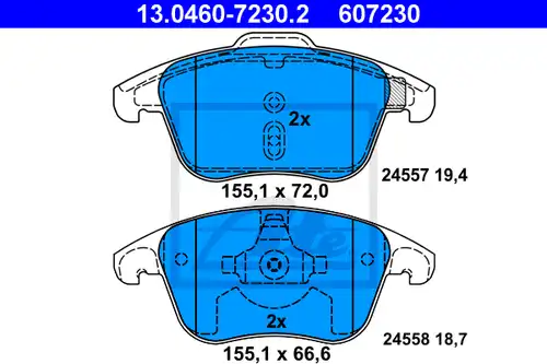 накладки ATE 13.0460-7230.2