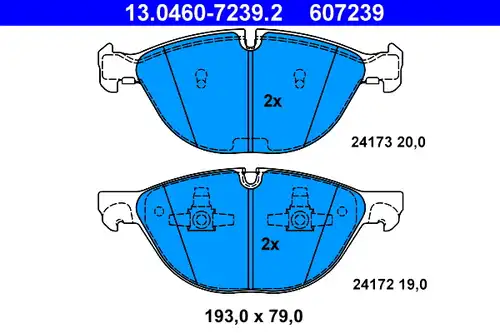 накладки ATE 13.0460-7239.2