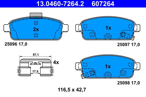 накладки ATE 13.0460-7264.2