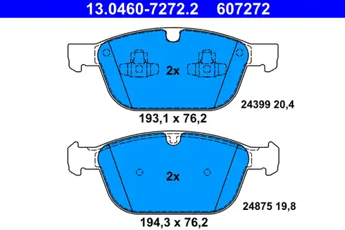 накладки ATE 13.0460-7272.2