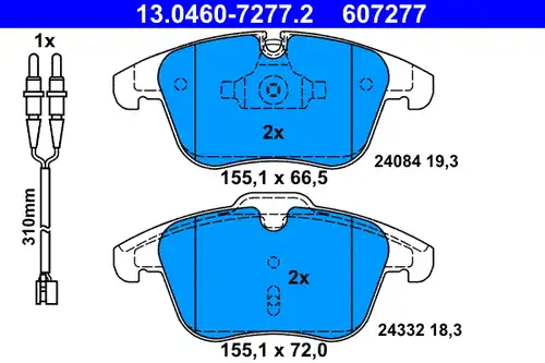 накладки ATE 13.0460-7277.2