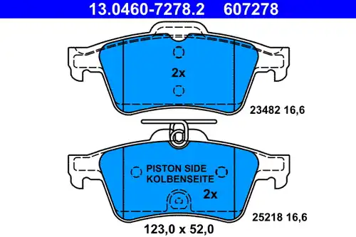 накладки ATE 13.0460-7278.2