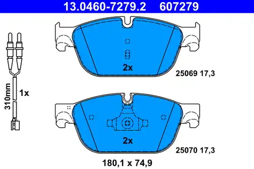 накладки ATE 13.0460-7279.2