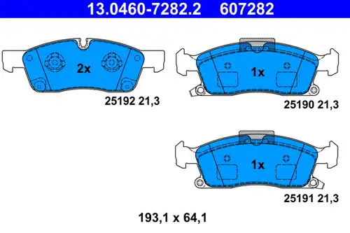 накладки ATE 13.0460-7282.2