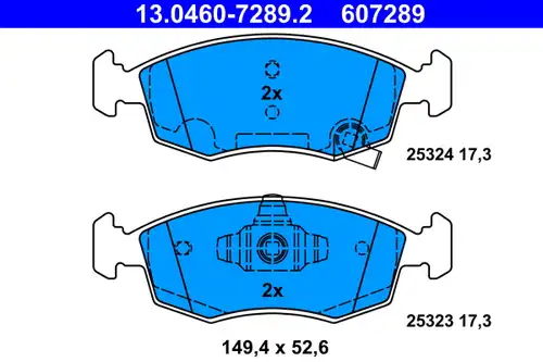 накладки ATE 13.0460-7289.2