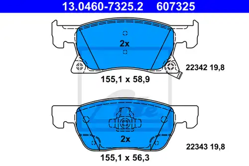 накладки ATE 13.0460-7325.2