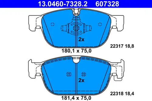 накладки ATE 13.0460-7328.2