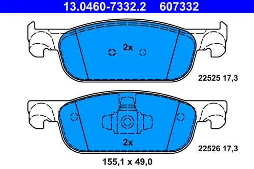 накладки ATE 13.0460-7332.2