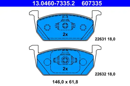 накладки ATE 13.0460-7335.2