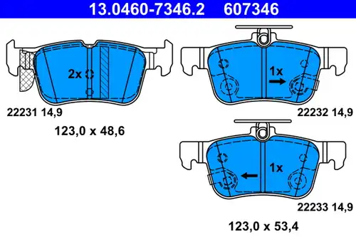 накладки ATE 13.0460-7346.2